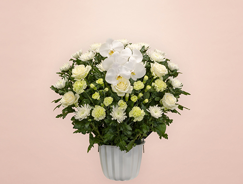 葬儀式・法事用 供花 ミックス HM3-M180 白グリーンタイプ