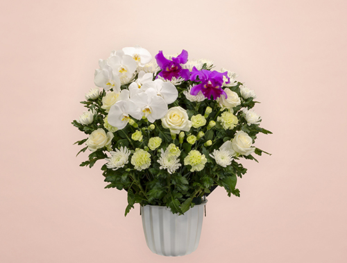 葬儀式・法事用 供花 ミックス HM3-M250 白グリーンタイプ