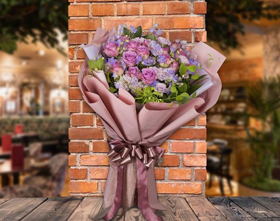 ムラサキバラのミックスブーケ